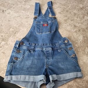 Dickies Blue Denim Short Overalls
